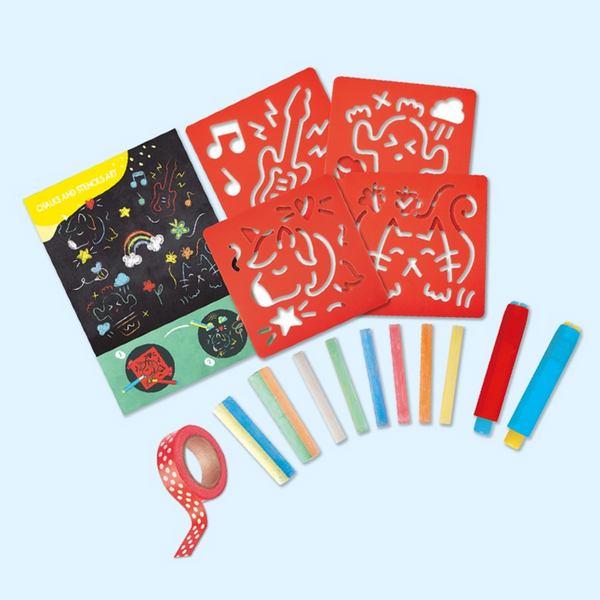 Kreidekunst mit Schablone Kreidekunst mit Schablone