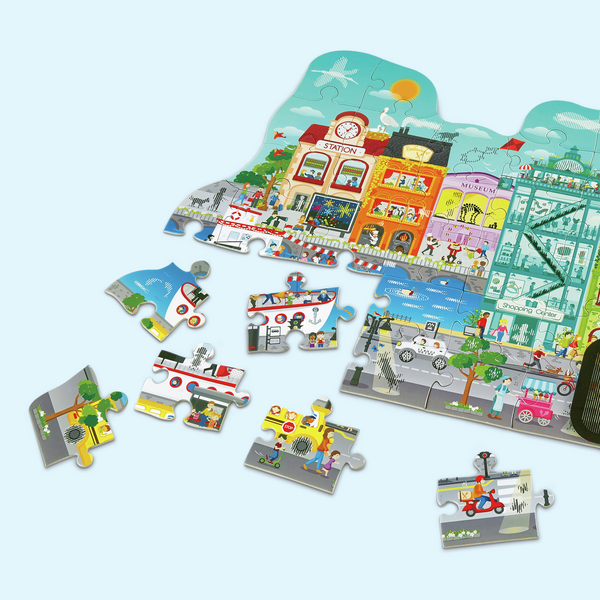 Puzzle ville animée