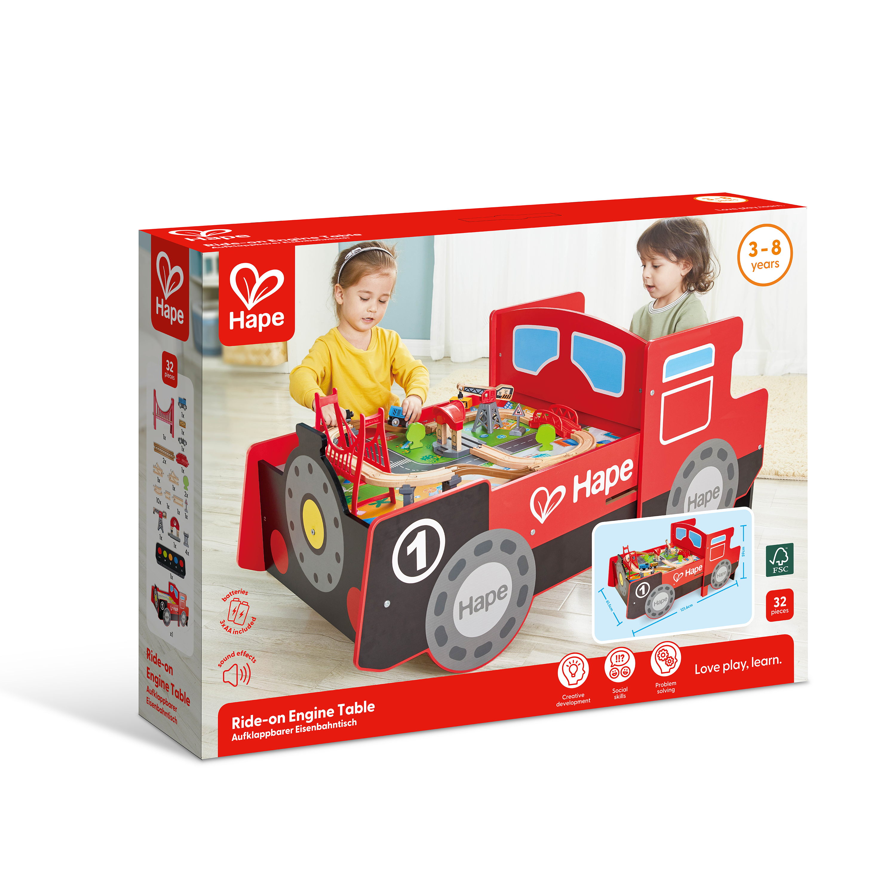 Aufklappbarer Eisenbahntisch