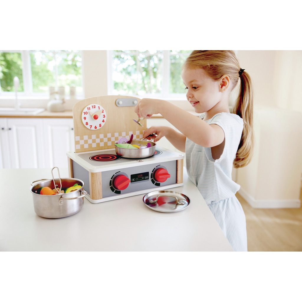 Cuisine Jouet En Bois Pour Enfants - Gourmet Kitchen Hape (E3152) - Blanc, 55x32x70.5 Cm, à Partir De 3 Ans, Jeu D'imitation - 4