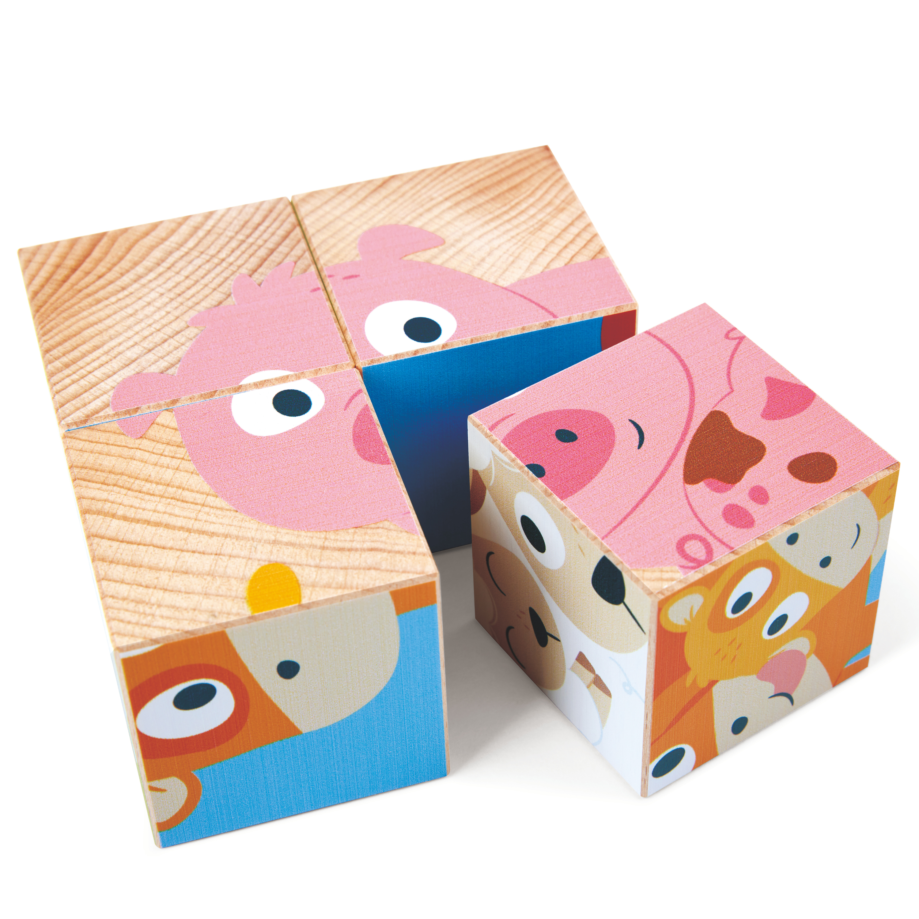 Bauernhoftiere-Blockpuzzle
