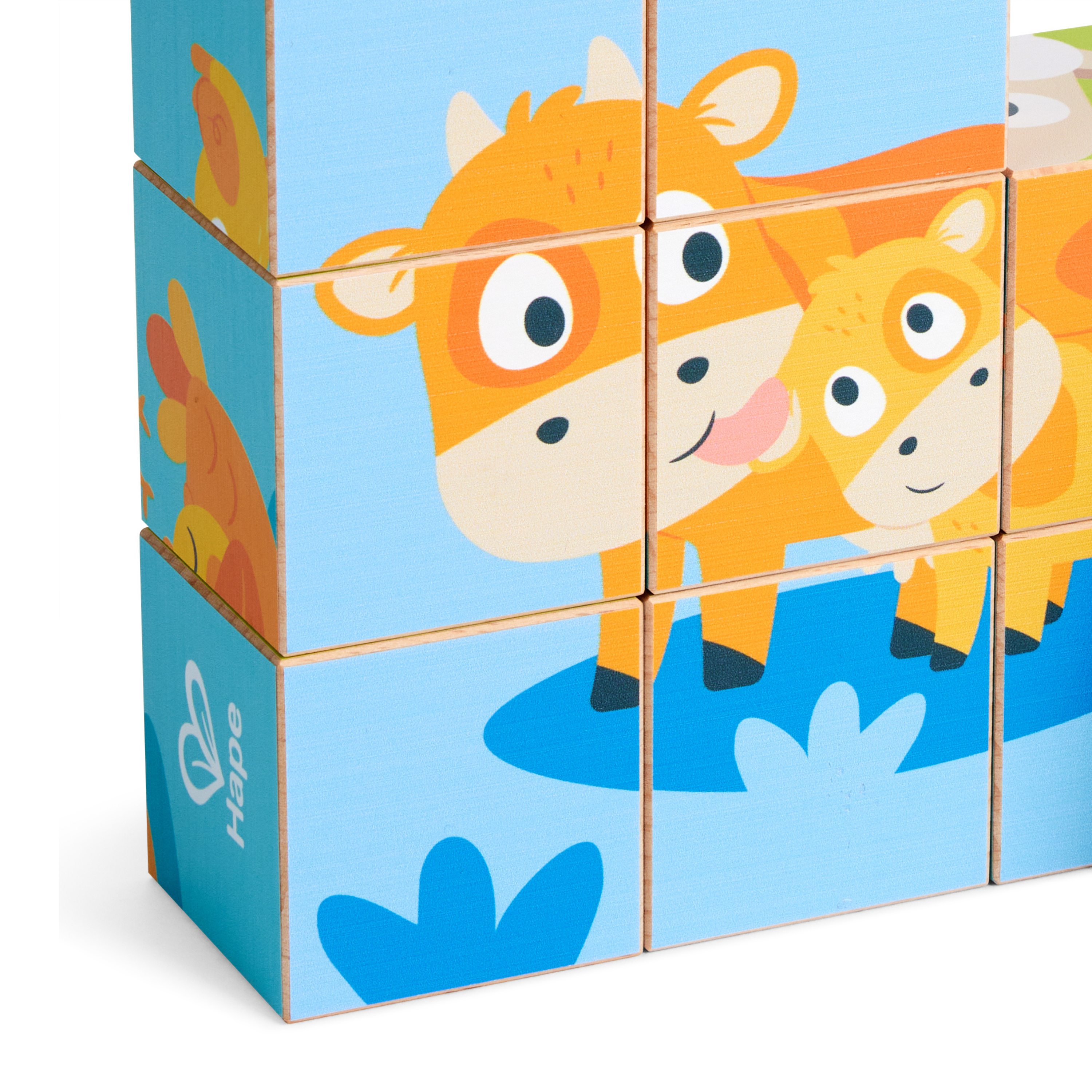 Bauernhoftiere-Blockpuzzle