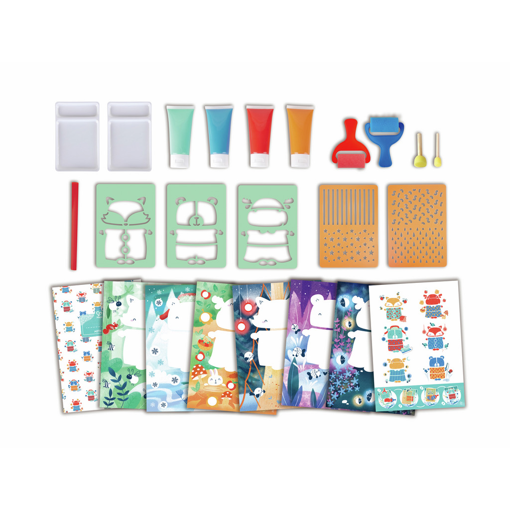 Malspaß mit Farbrollern und Schablonen Malspaß mit Farbrollern und Schablonen