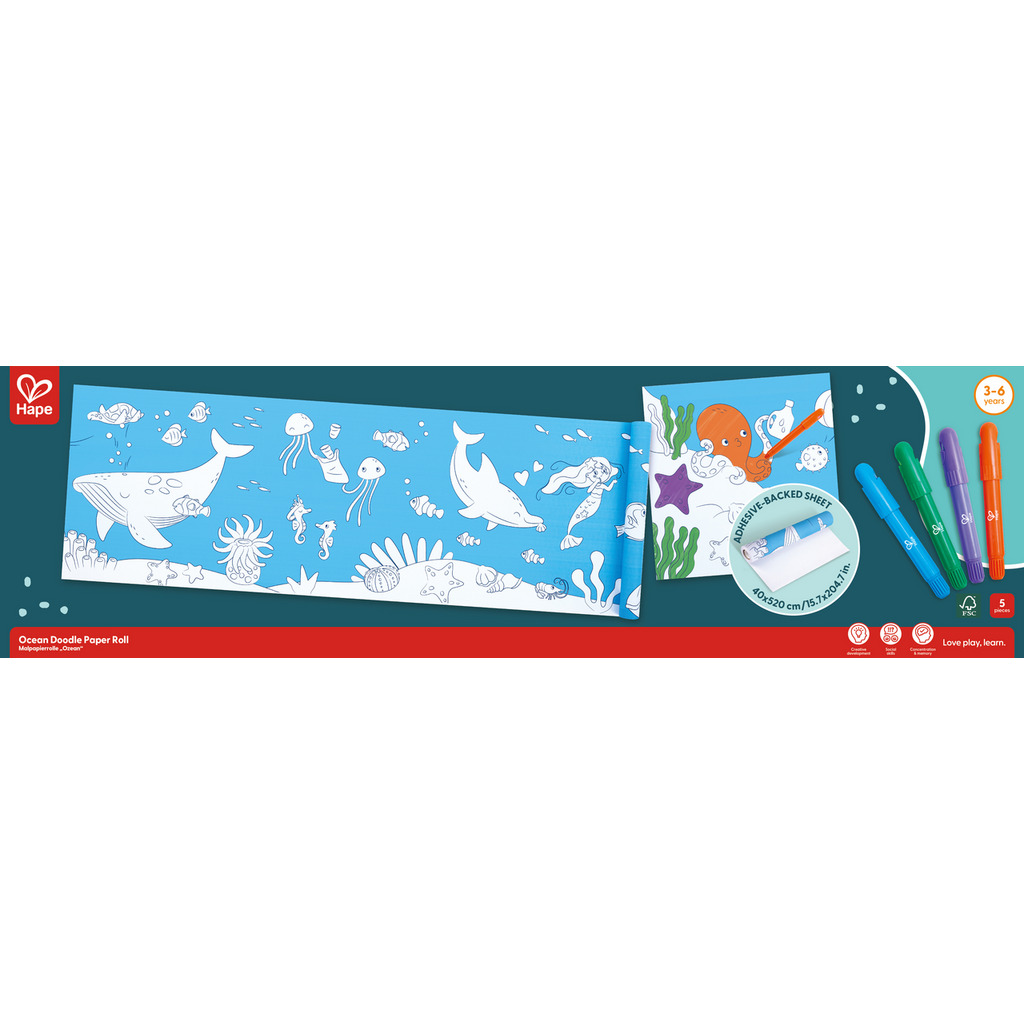 Ocean Doodle Paper Roll