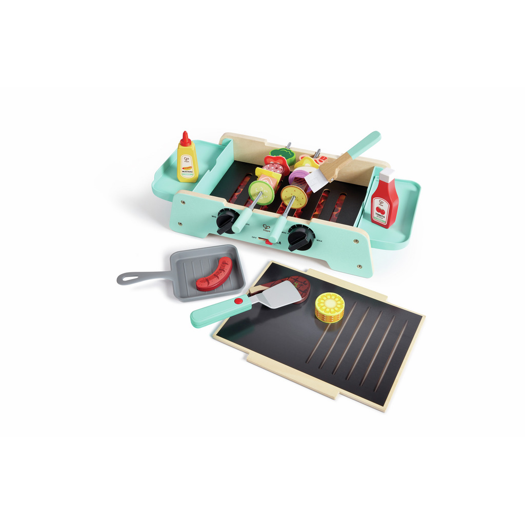 Grill mit gusseiserner Pfanne Grill mit gusseiserner Pfanne