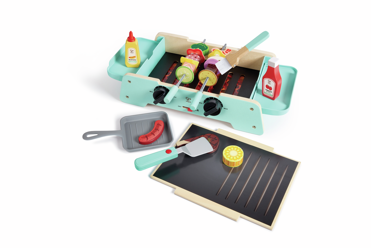 Grill mit gusseiserner Pfanne Grill mit gusseiserner Pfanne