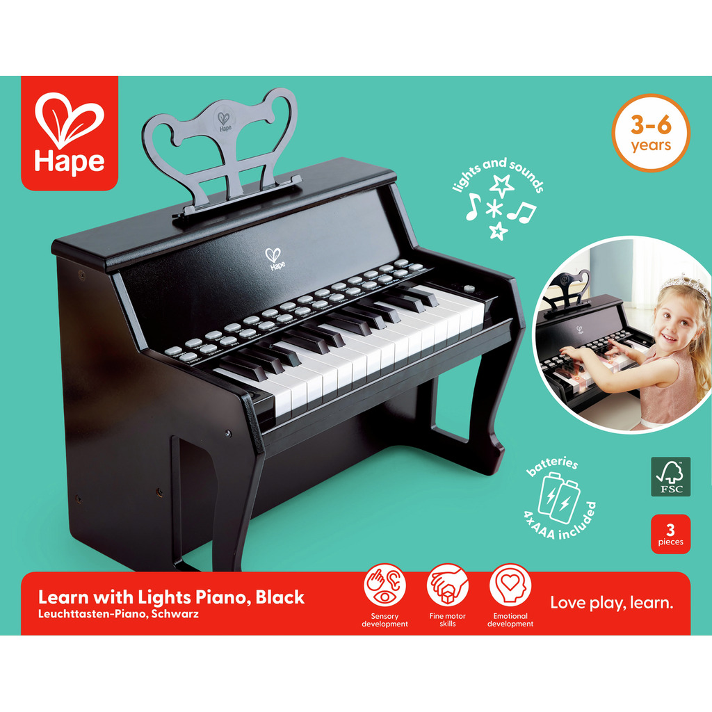 Learn with Lights Piano, Black Learn with Lights Piano, Black