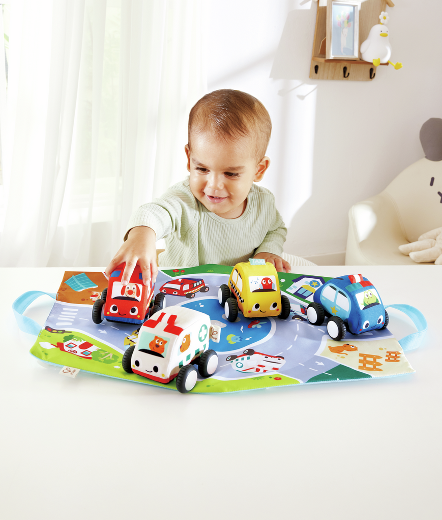 Plüschauto-Set mit Rückziehmotor