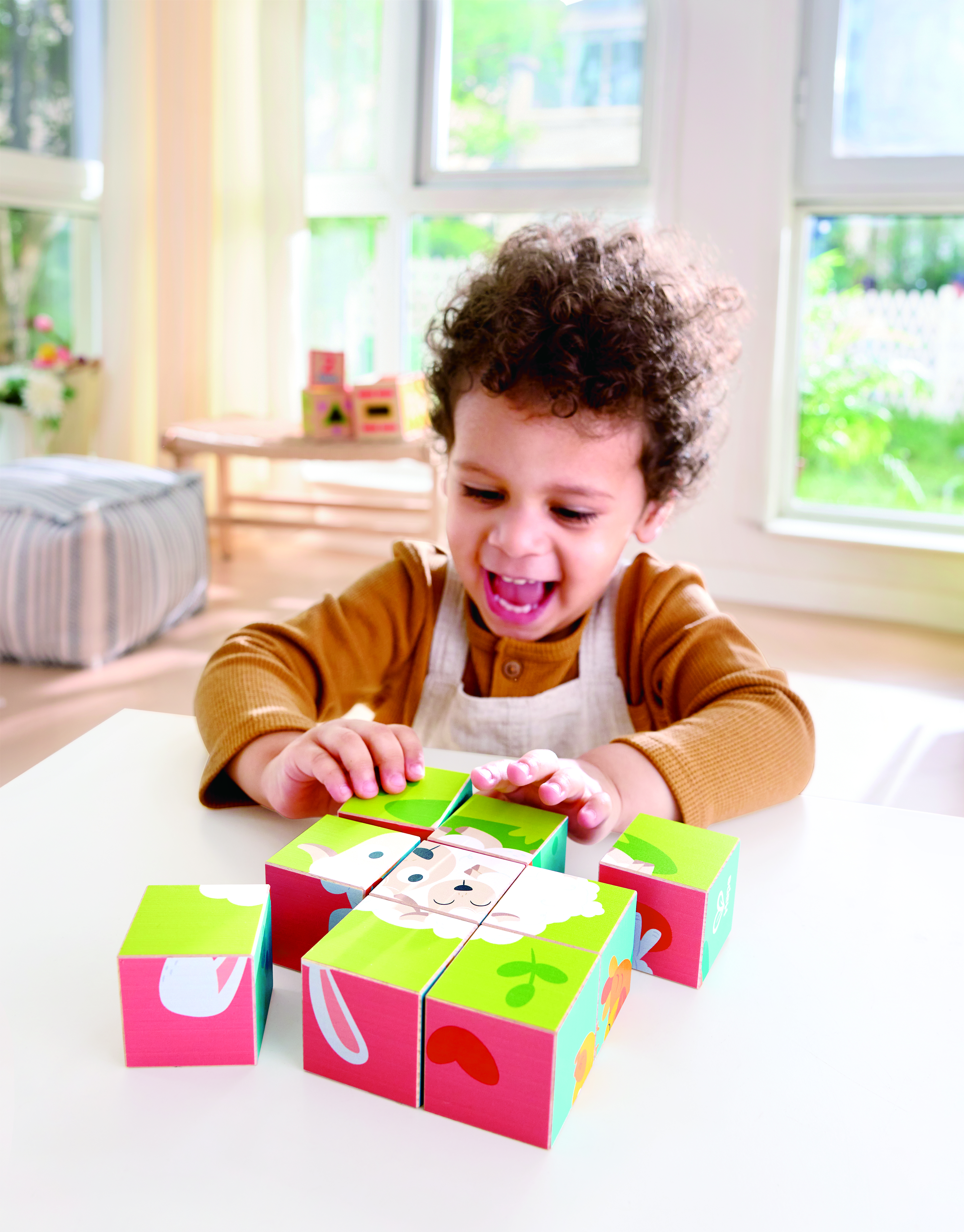 Bauernhoftiere-Blockpuzzle