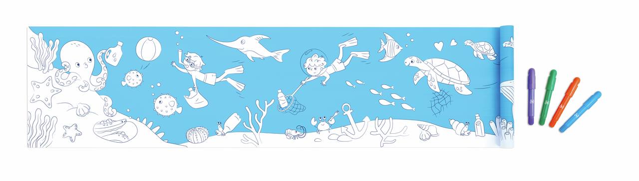 Ocean Doodle Paper Roll