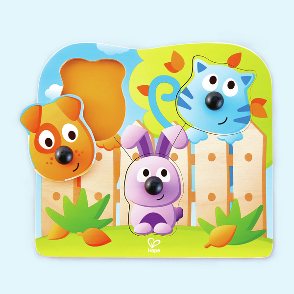 Knopfpuzzle Haustiere 