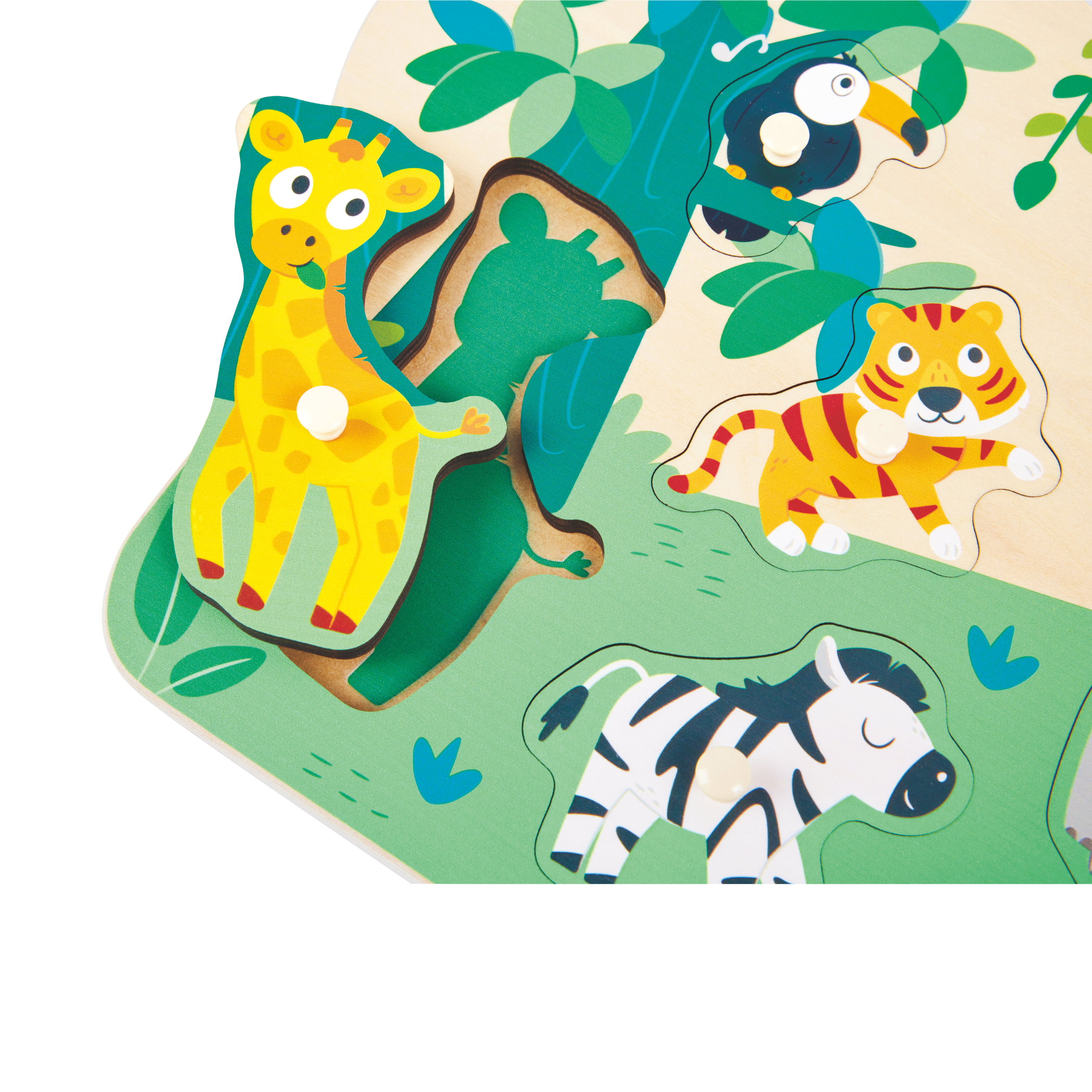 Wildtiere-Steckpuzzle