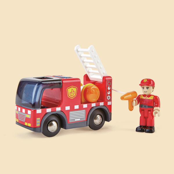 Camion de pompiers avec sirène
