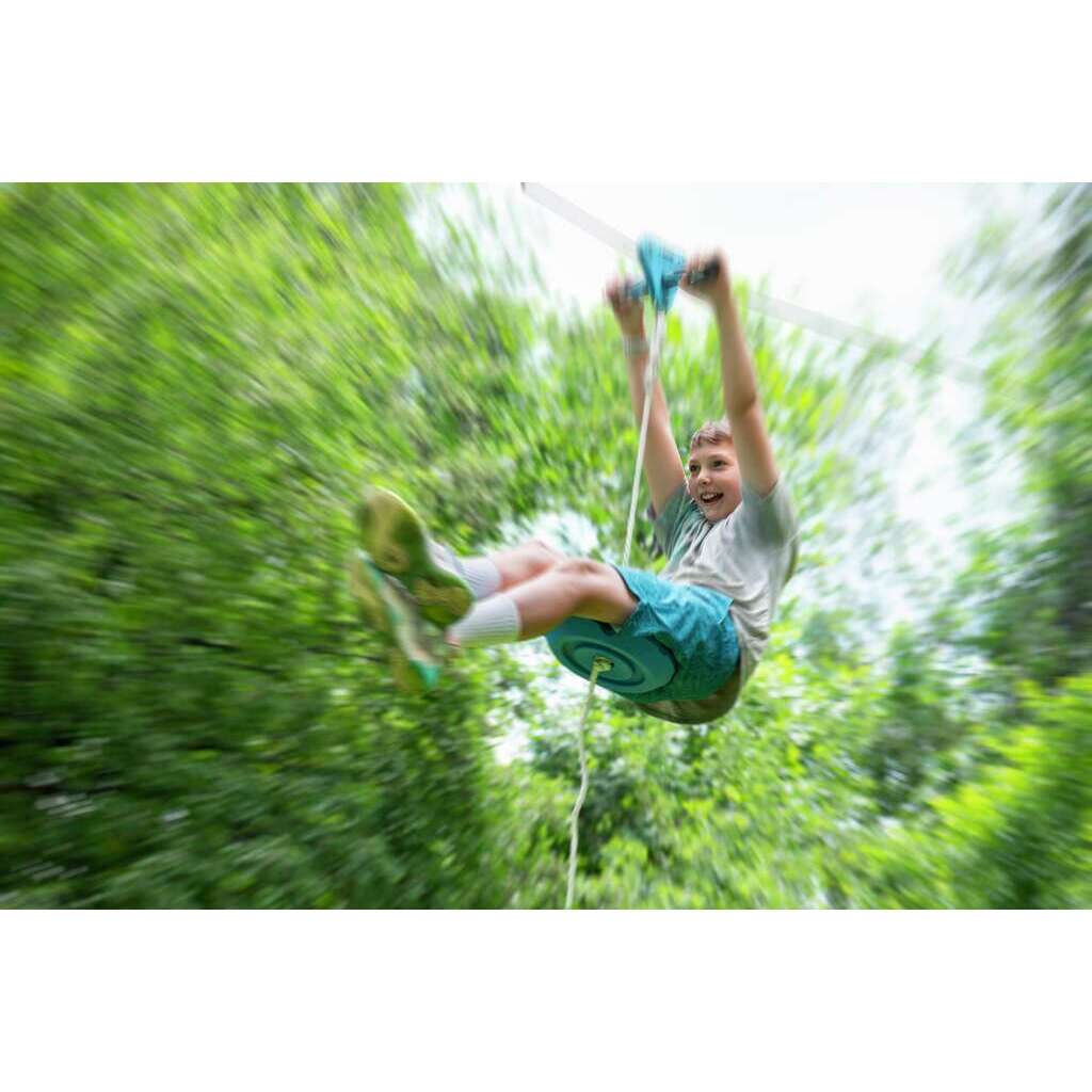 Seilrutsche mit Bremse (30 m + Schnellaufbau) Seilrutsche mit Bremse (30 m + Schnellaufbau)