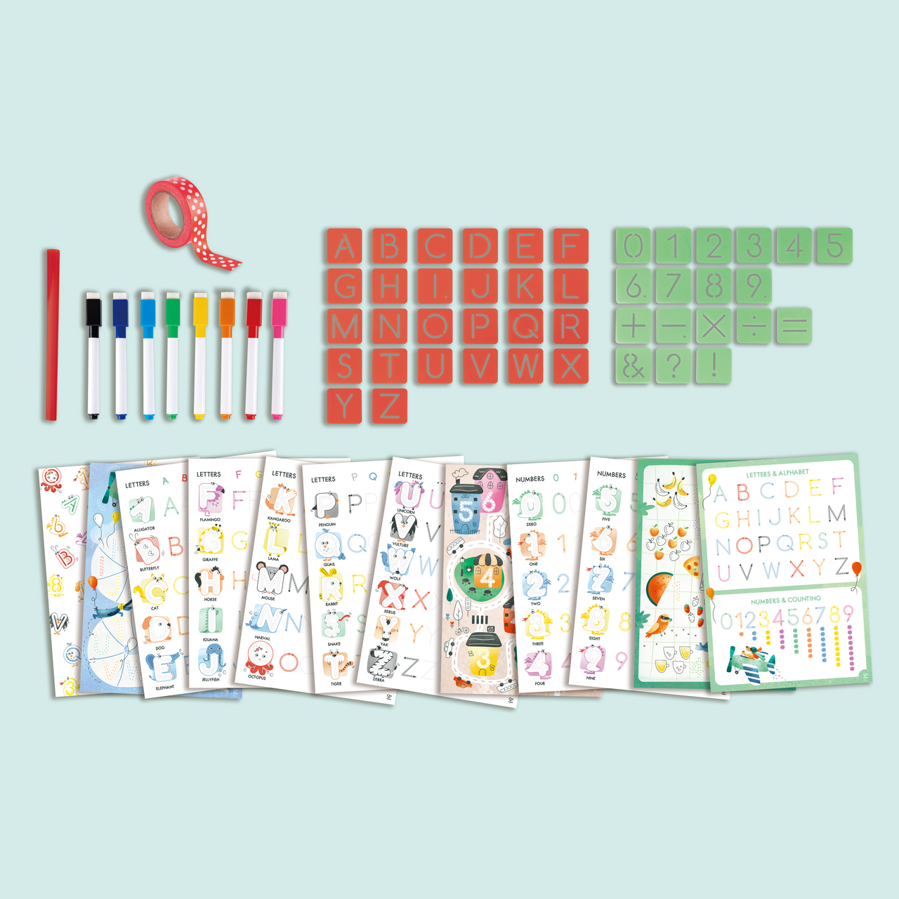 ABC und Zahlen Schablonen ABC und Zahlen Schablonen