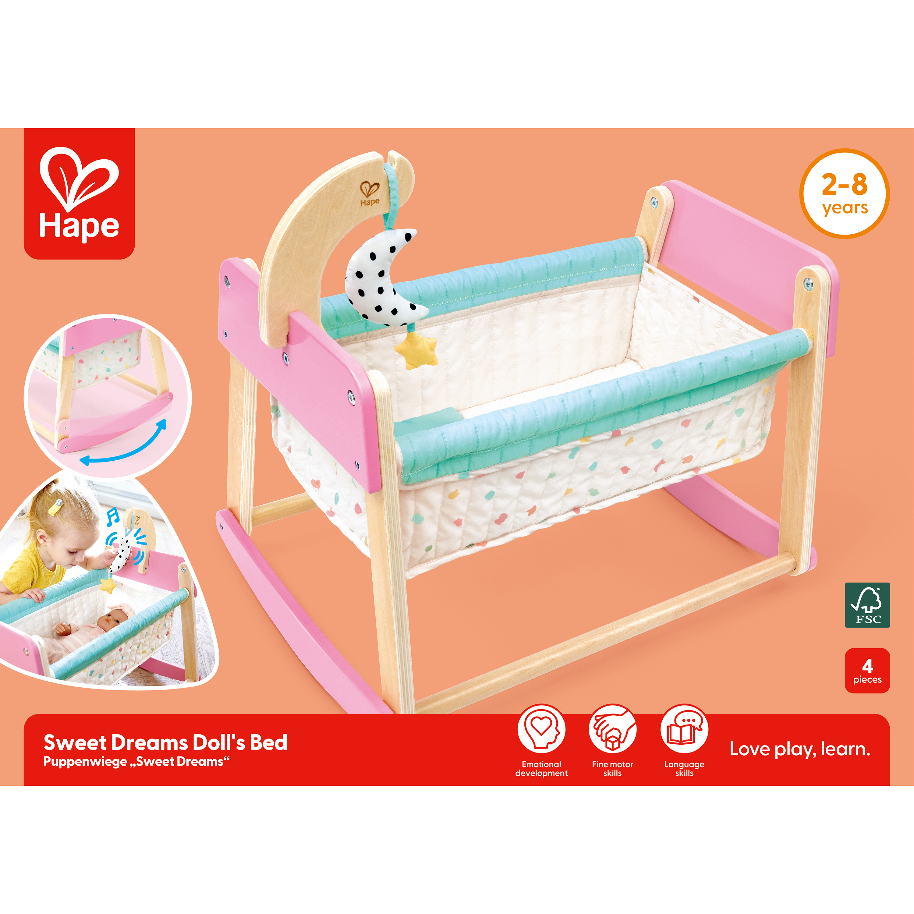 Puppenwiege „Sweet Dreams“