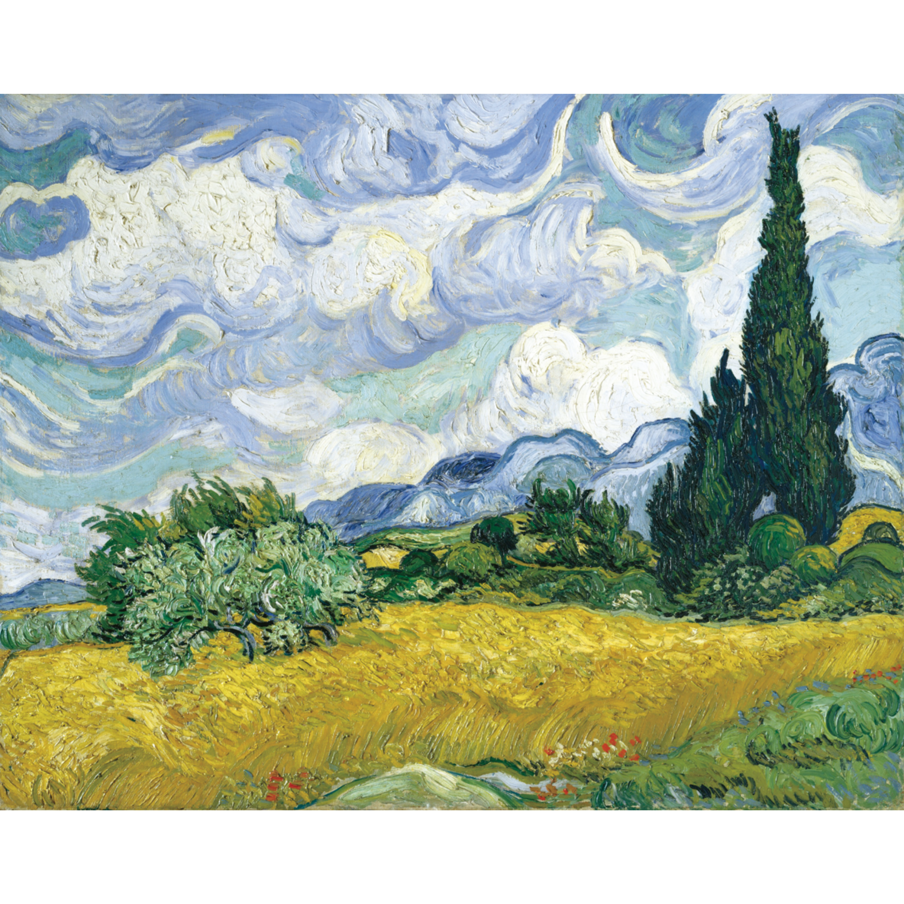 Van Gogh Cypresses Puzzle