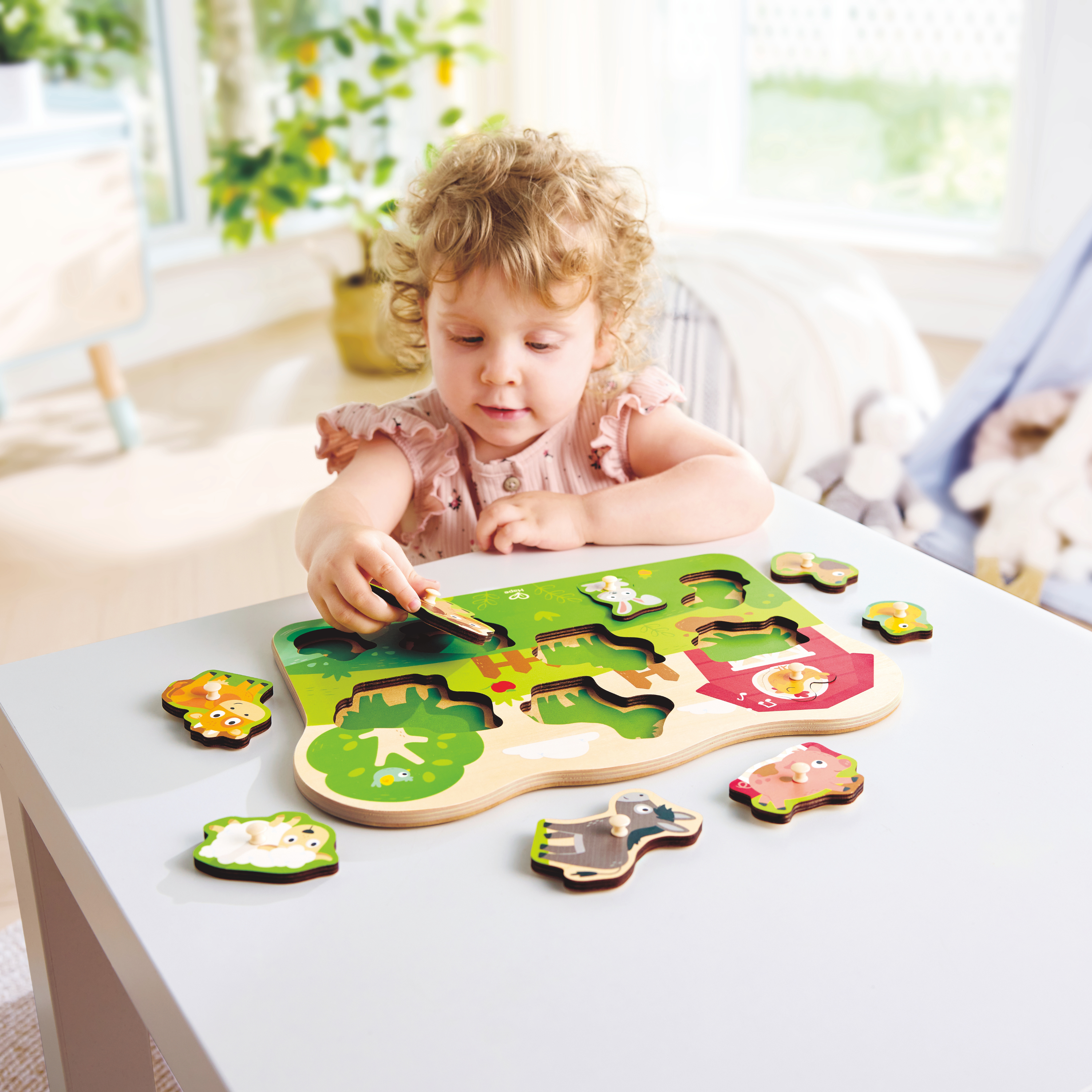 Bauernhof-Steckpuzzle