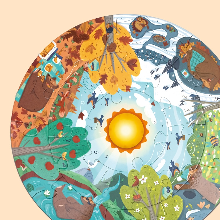 Puzzle „Vier Jahreszeiten“ Puzzle „Vier Jahreszeiten“