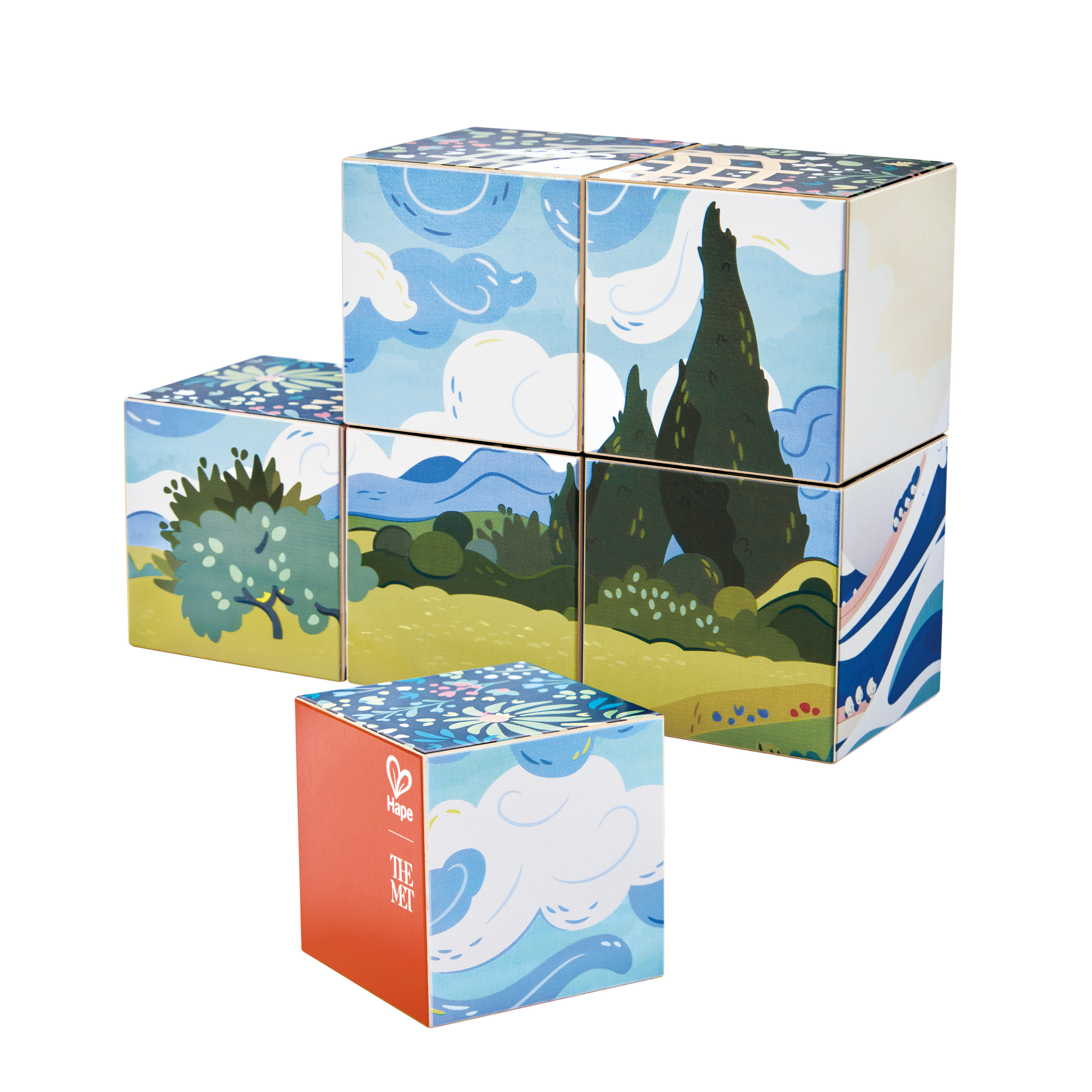 Kunstvolles Würfelpuzzle