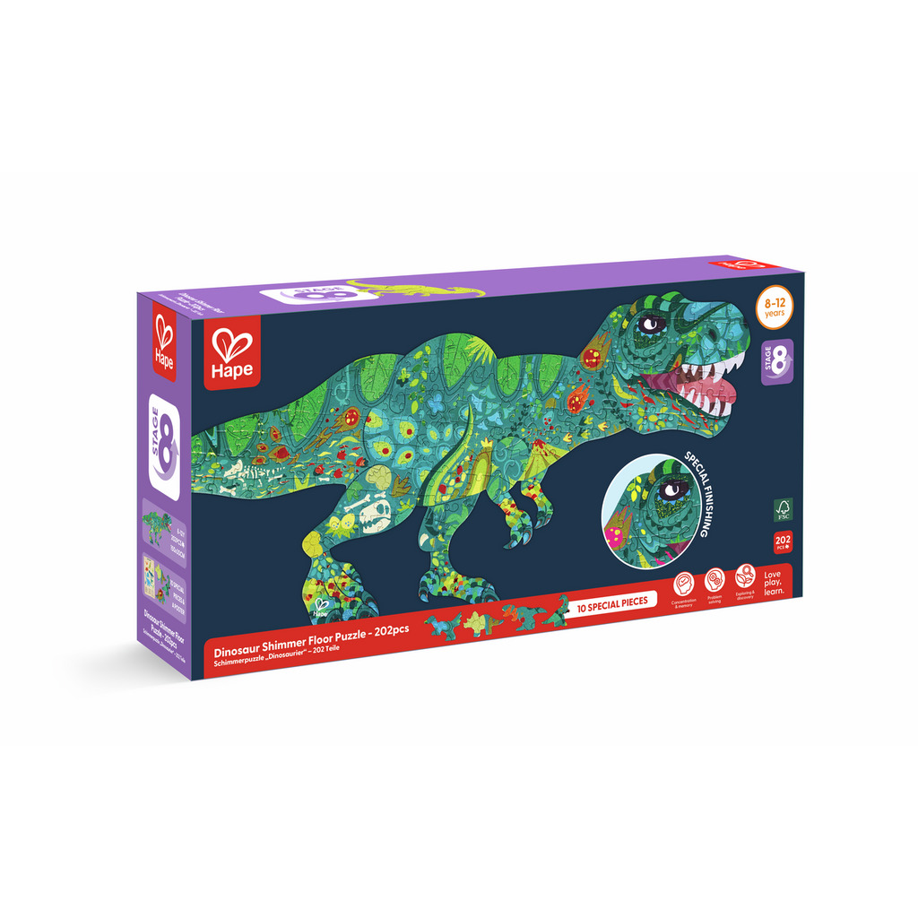 Dinosaur Shimmer Floor Puzzle - 200pcs