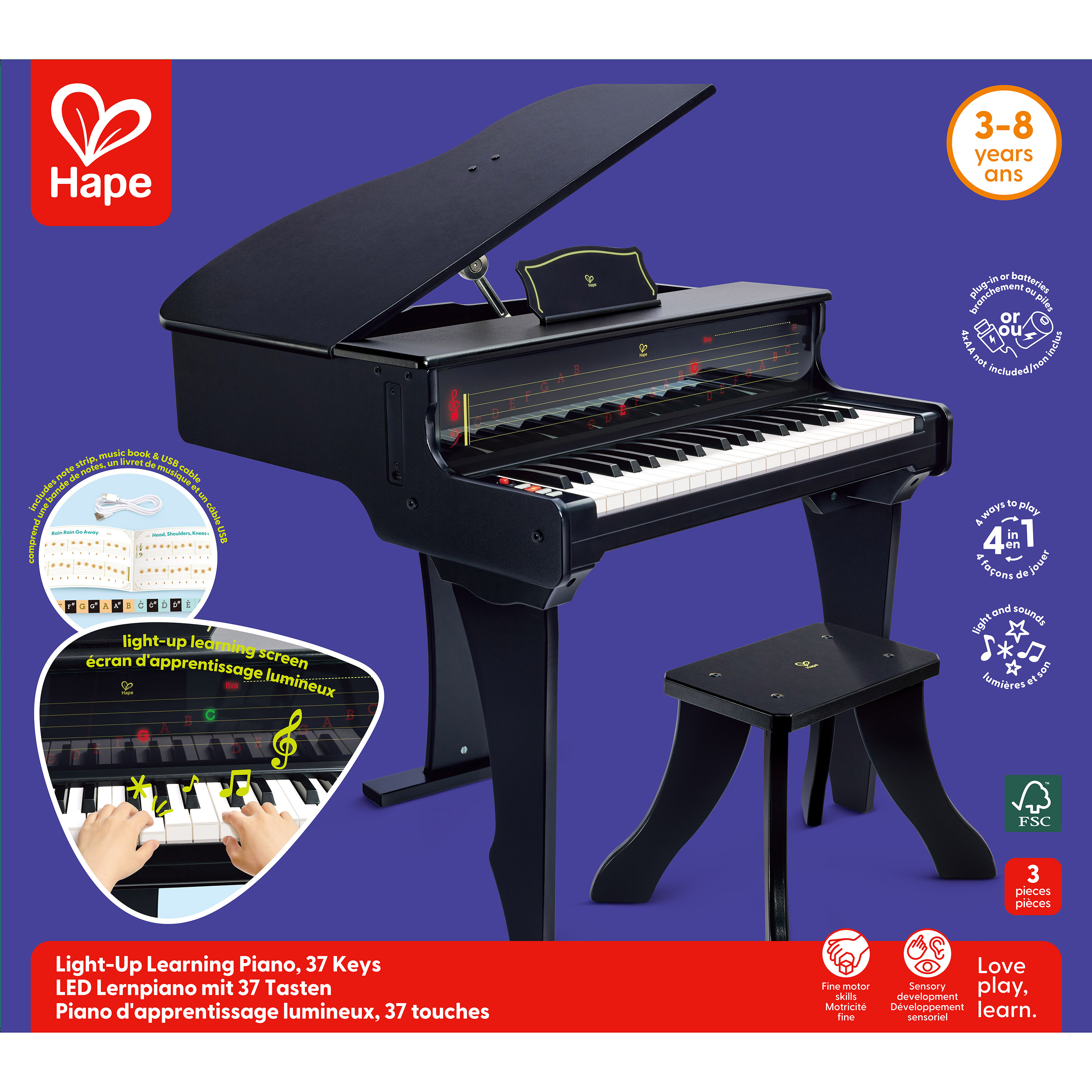 LED Lernpiano