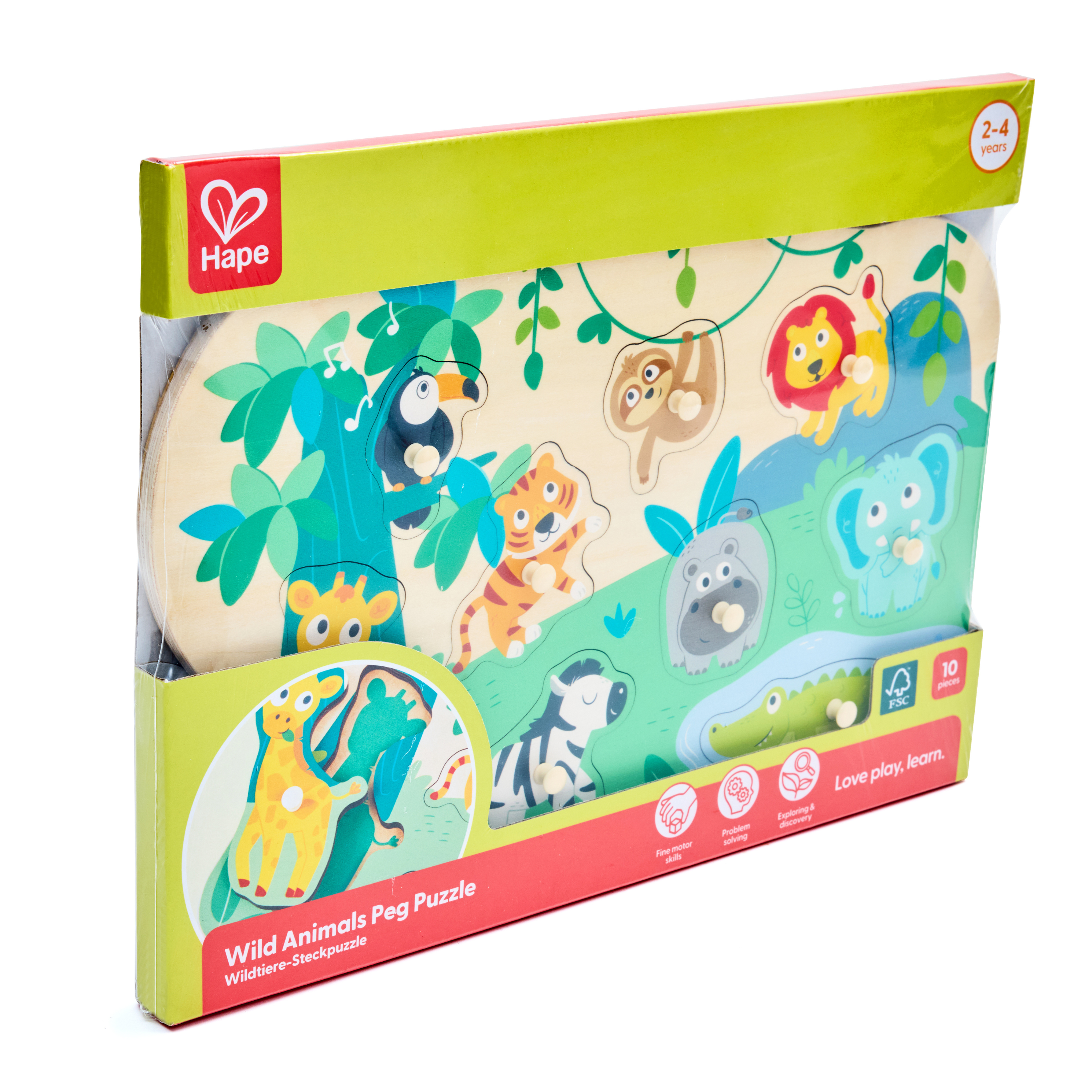 Wildtiere-Steckpuzzle