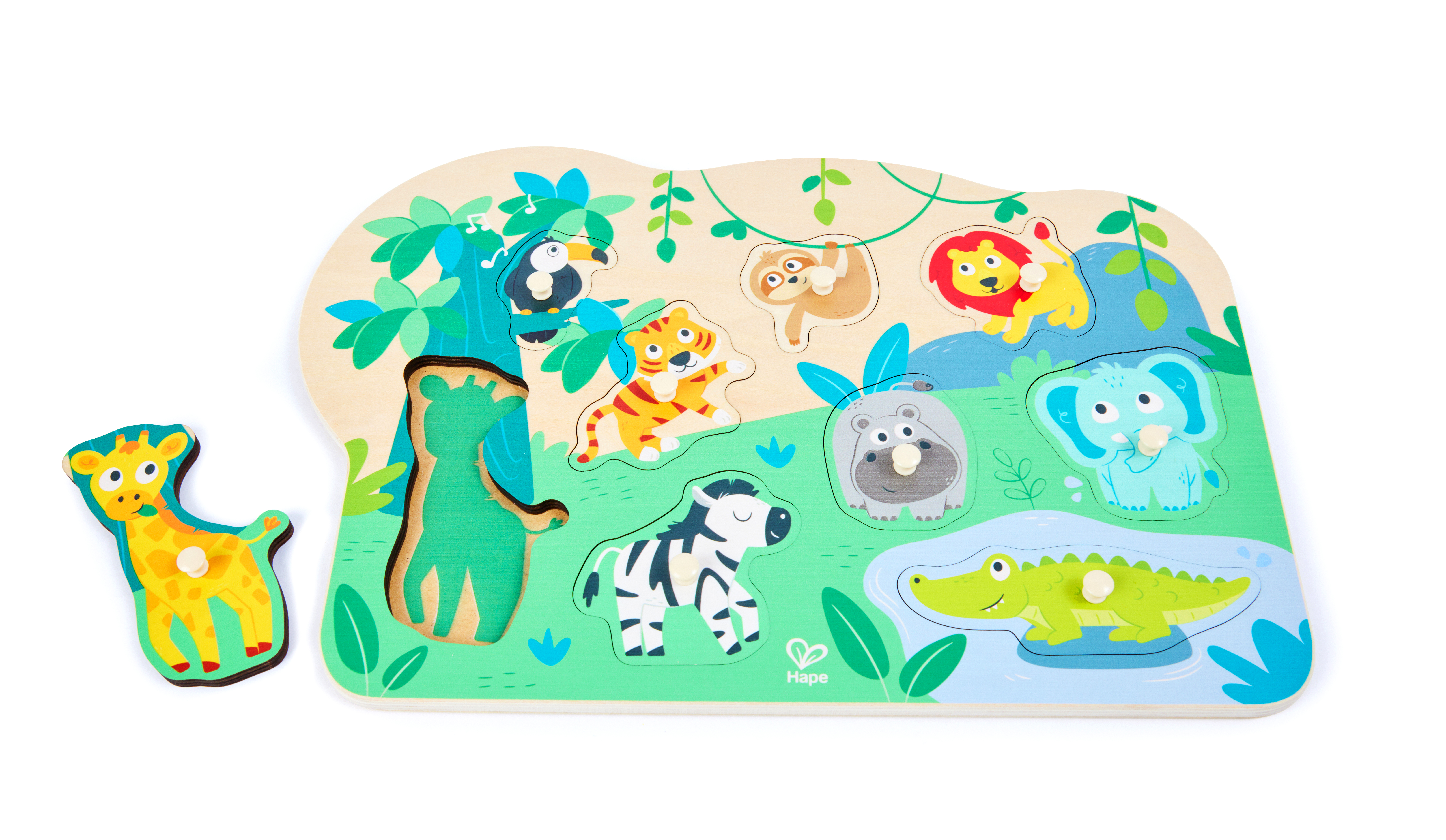 Wildtiere-Steckpuzzle