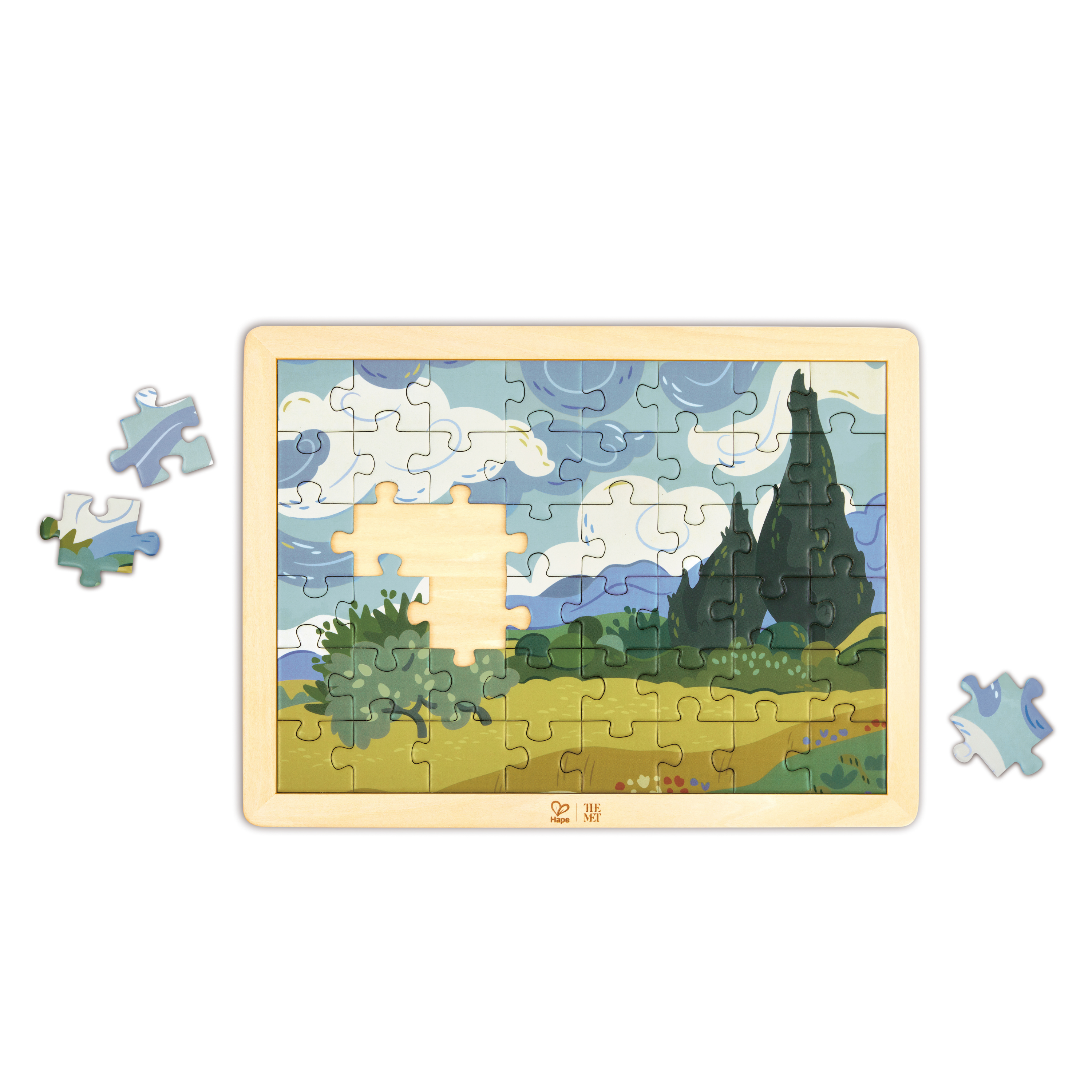 Van Gogh Cypresses Puzzle