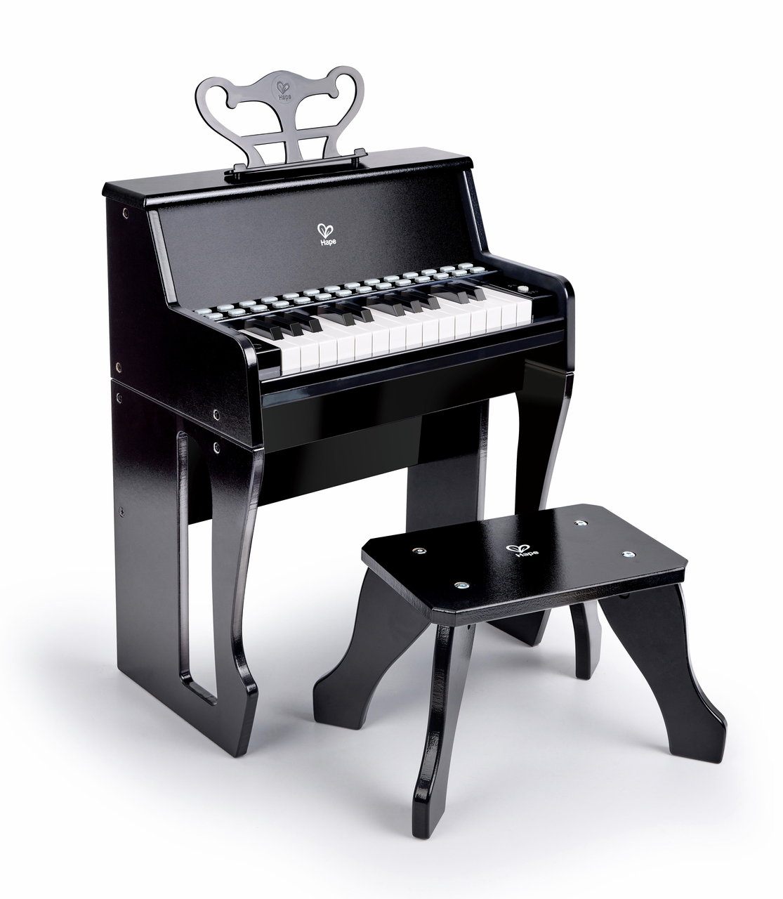Learn with Lights Black Piano with Stool Learn with Lights Black Piano with Stool