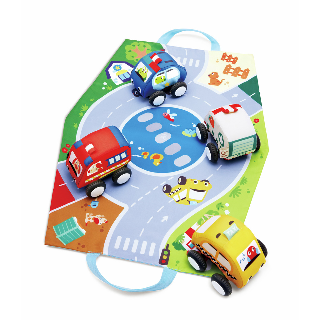 Plüschauto-Set mit Rückziehmotor Plüschauto-Set mit Rückziehmotor