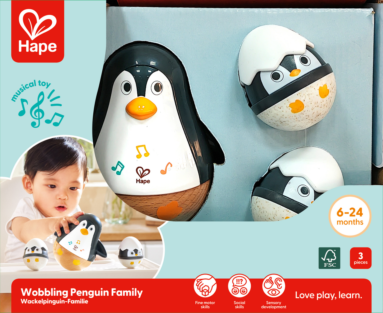 Wobbling Penguin Family