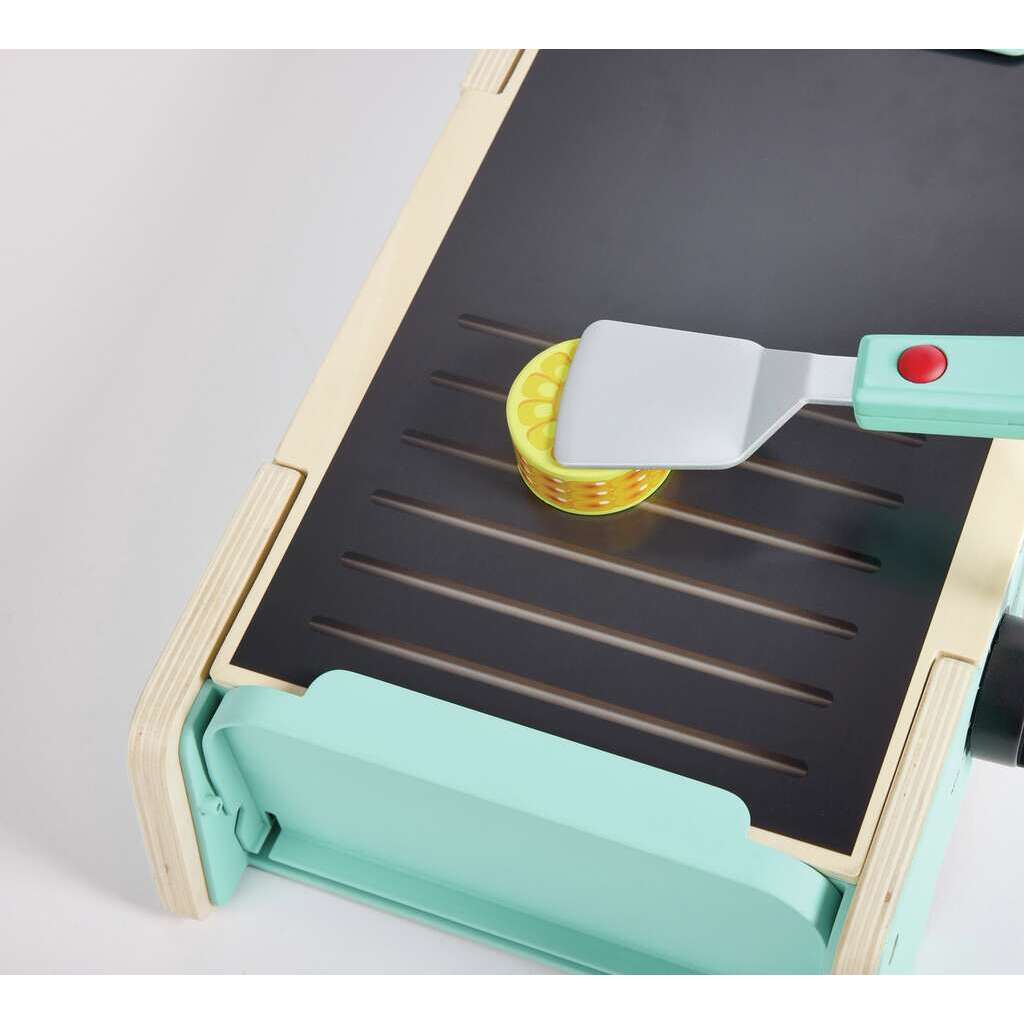 Grill mit gusseiserner Pfanne Grill mit gusseiserner Pfanne